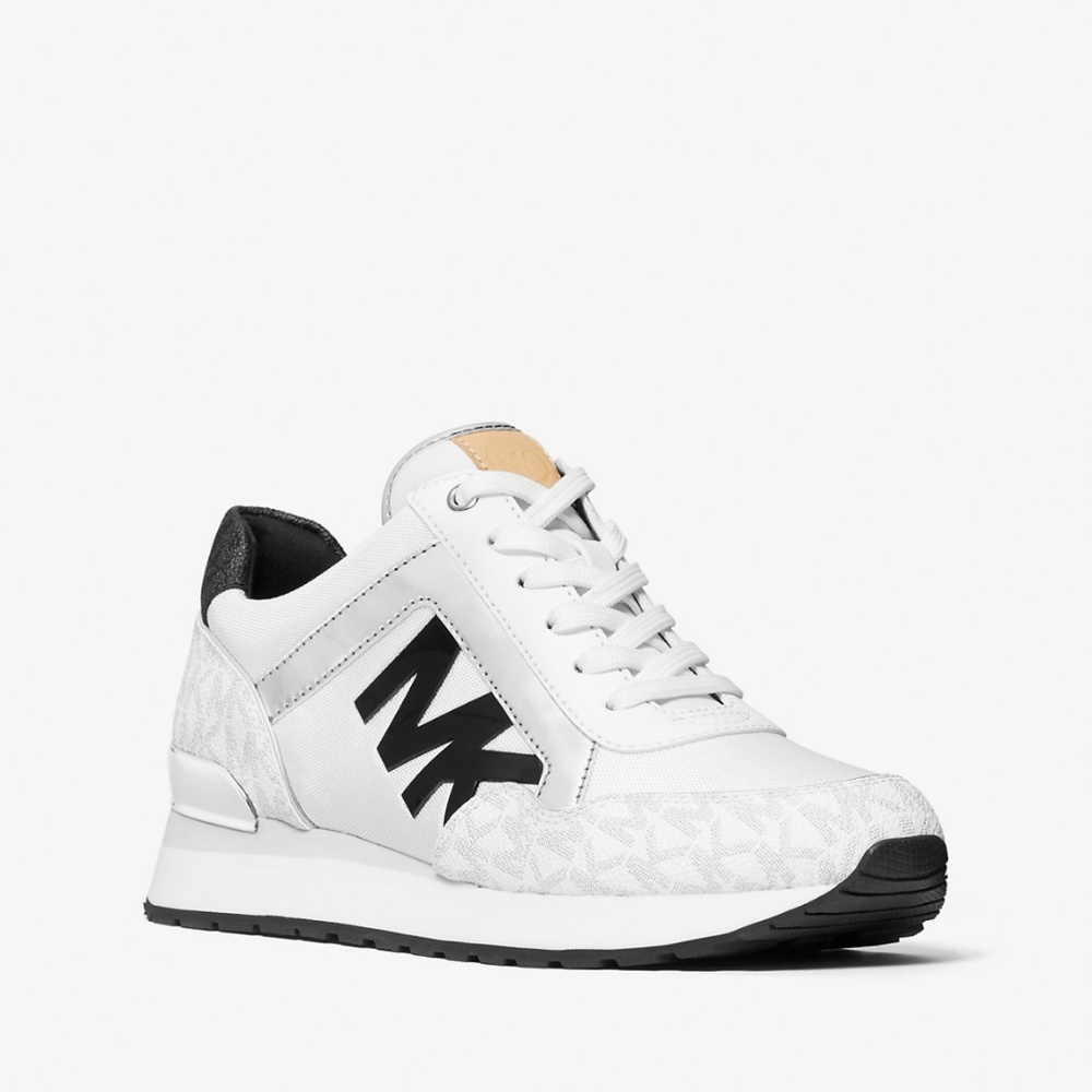 MICHAEL KORS  Maddy Two-Tone Logo Trainer